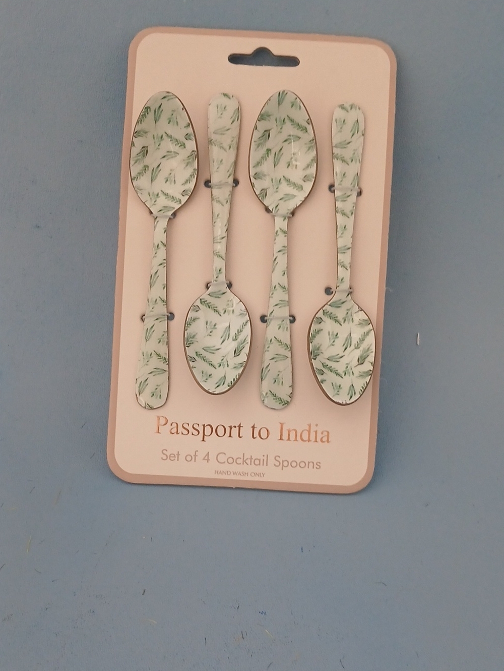 Artistic Accents Green Patterned Cocktail Spoons - Set of 4
